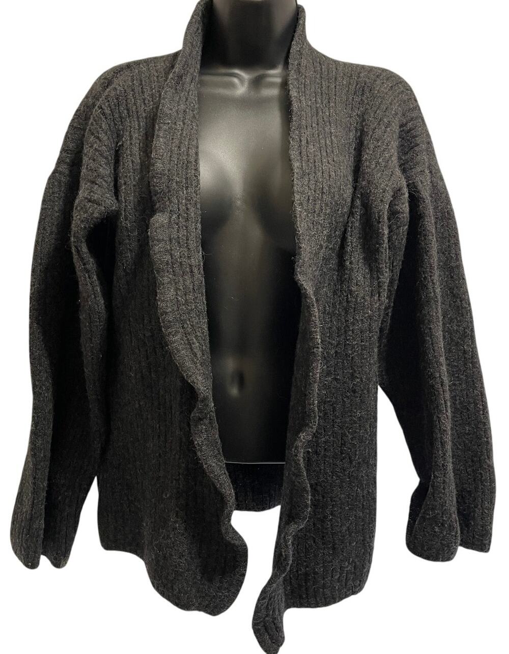 Vintage Peruvian Connection Wool & Baby Alpaca Gray Cardigan - Size Small